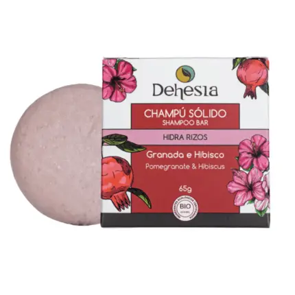 Dehesia Champú Sólido BIO Hidra Rizos con Granada e Hibisco 65g
